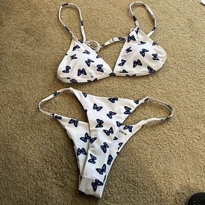 Cute Blue butterfly Bikini Size Small